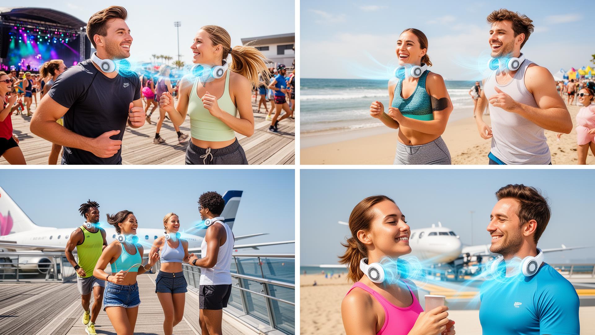 People using FrostGo in different summer settings